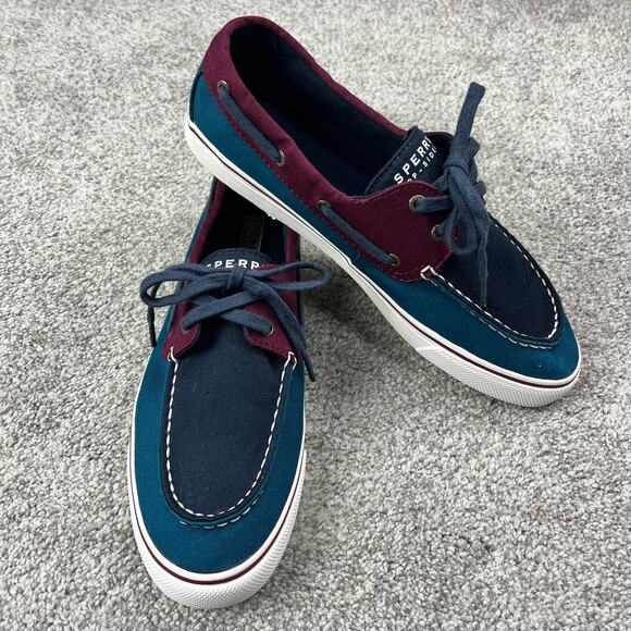 Sperry Topsider women’s size 10 in maroon, navy and green - Picture 2 of 7